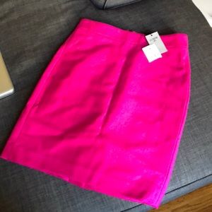 J CREW hot pink pencil skirt NWT!!!